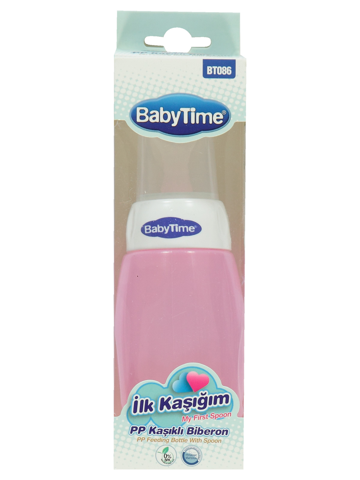 Babytime Kaşıklı Biberon 225 ml  Pembe