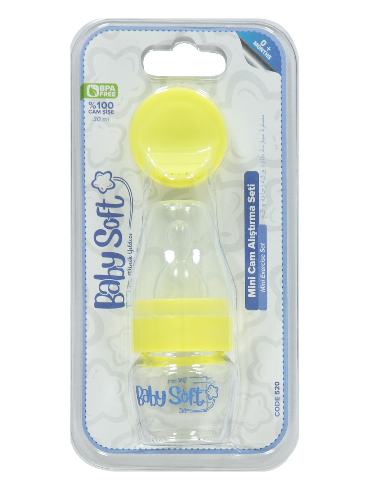 Baby Soft Mini Cam Alıştırma Seti 30 ml 0+ Ay Sarı