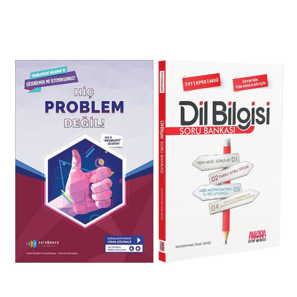 Antrenmanlarla Hiç Problem Değil ve AKM Dil Bilgisi Soru Bankası Seti 2 Kitap