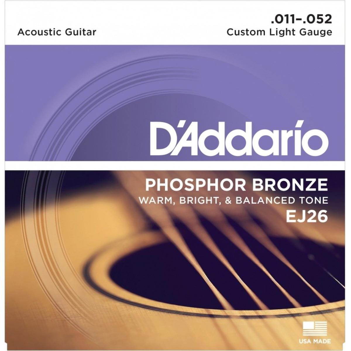 DADDARIO EJ26 AKUSTİK GİTAR TEL SETİ, PHOSPHOR-BRONZE