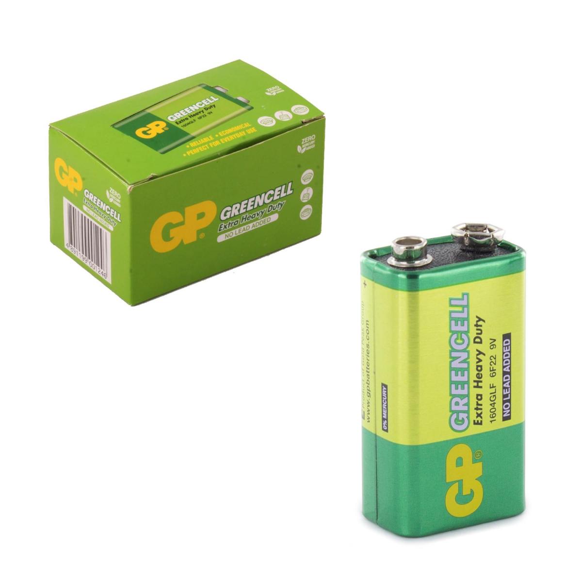 GP 1604G-B Greencell 9V Pil 10'lu Paket