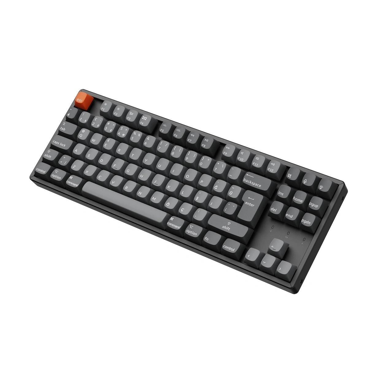 Keychron K8 Max TKL RGB Türkçe Red Switch Kablosuz Alüminyum Çerçeve Karbon Siyah Mekanik Klavye