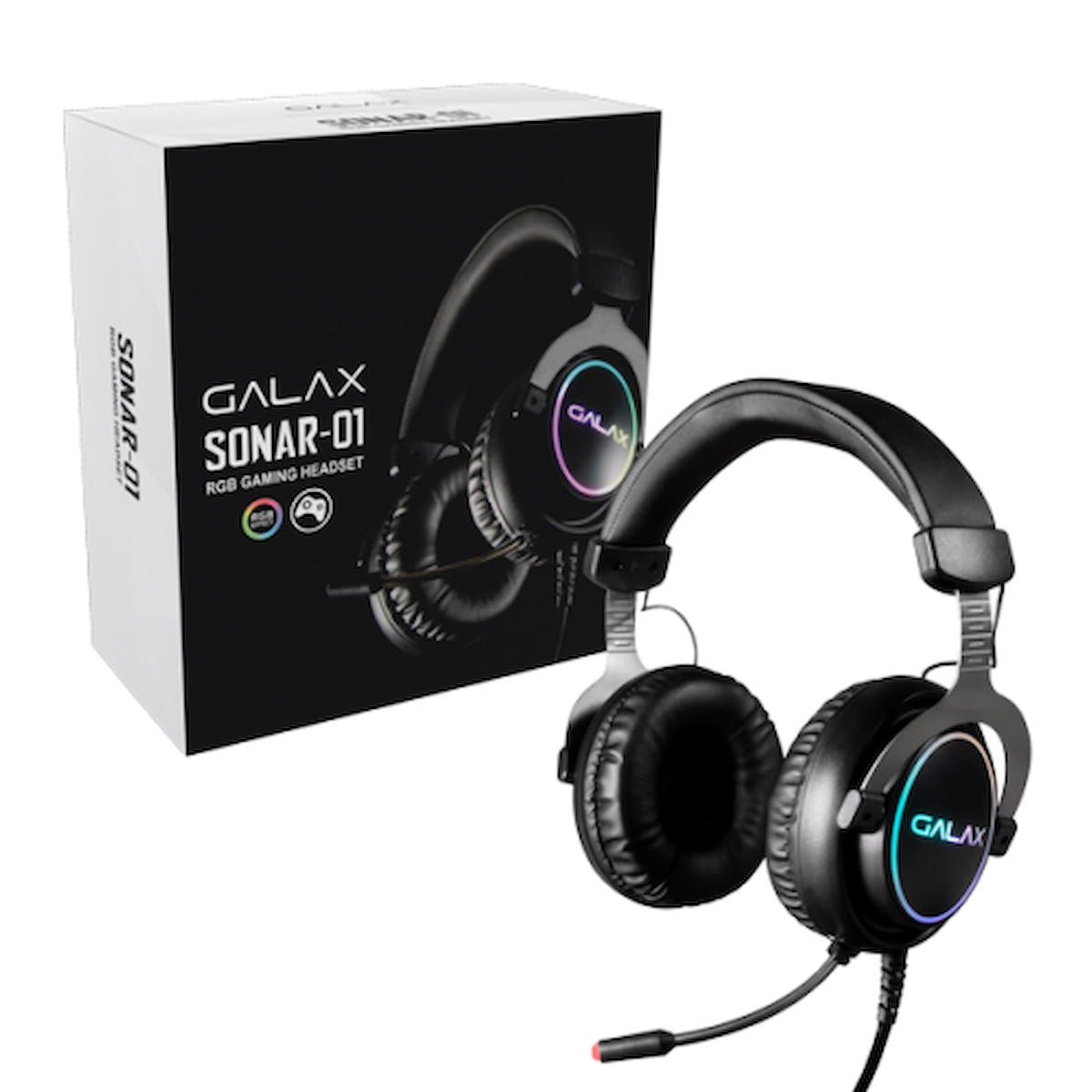 Galax Sonar 01 Gaming Headset USB 7.1 Kanal RGB Oyuncu Kulaklığı (GLX-HGS015USRGR0-GXLG)