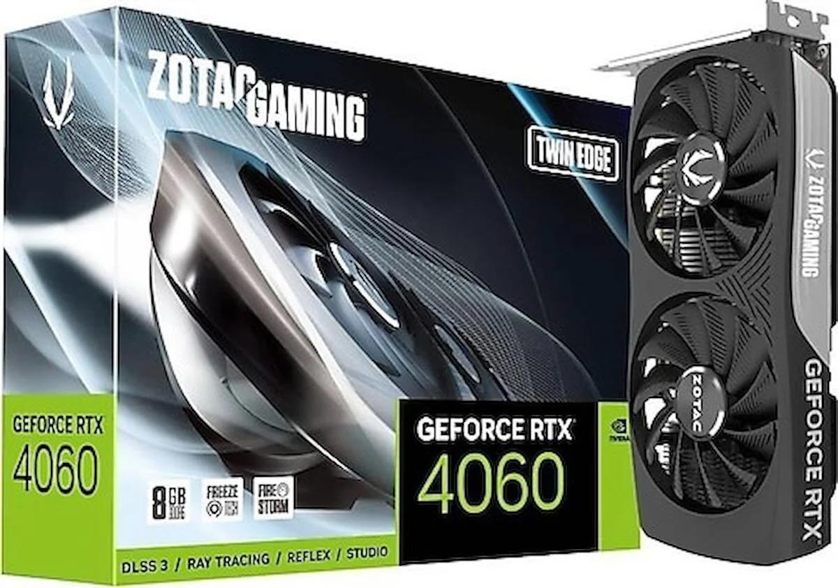 ZOTAC Nvidia 8GB RTX4060 TWIN EDGE GDDR6 128 Bit ZT-D40600E-10B HDMI 3xDP (KUTUSUZ)