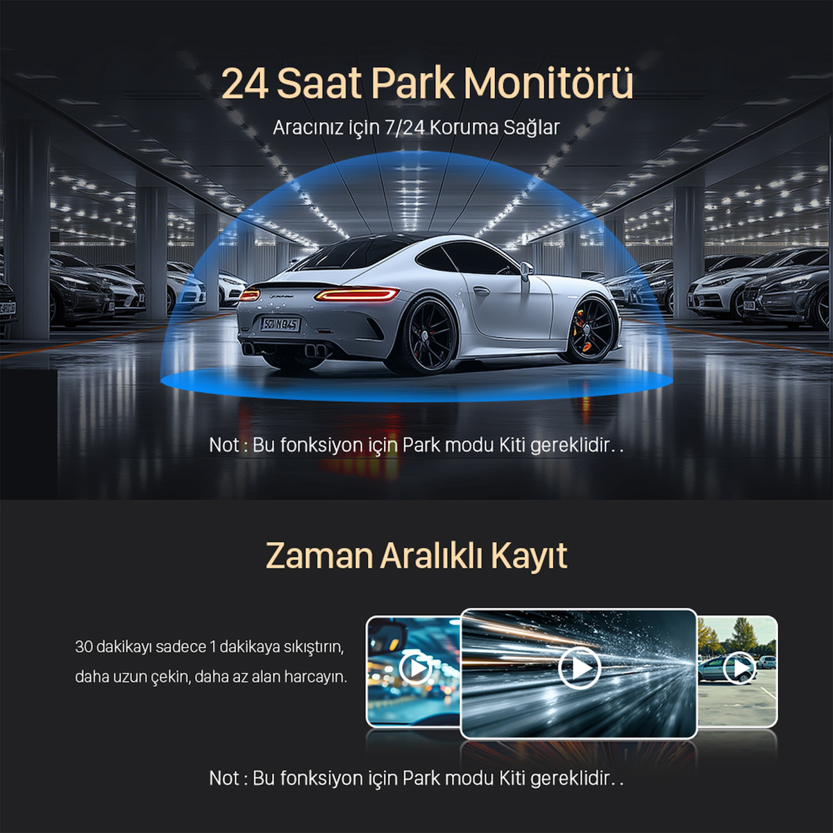 Kawa D5 Gen2 2K 1296P WiFi 145 Geniş Açı Lens Gece Görüşlü 32GB Hafıza Kartlı Akıllı Araç Kamerası