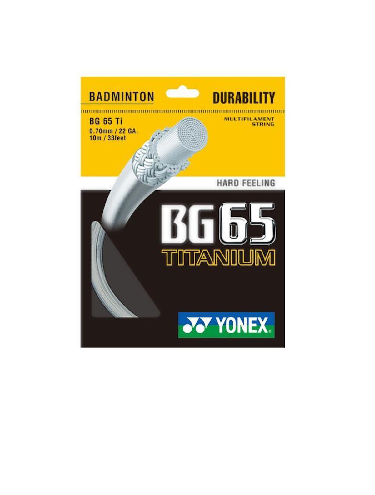 YONEX BG 65 Tİ BADMİNTON KORDAJI BEYAZ (10m)