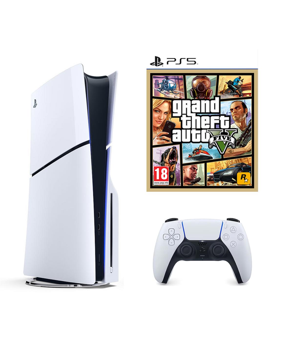 Sony Playstation 5 1 TB Slim CD Edition Konsol + PS5 Gta 5 Oyunu