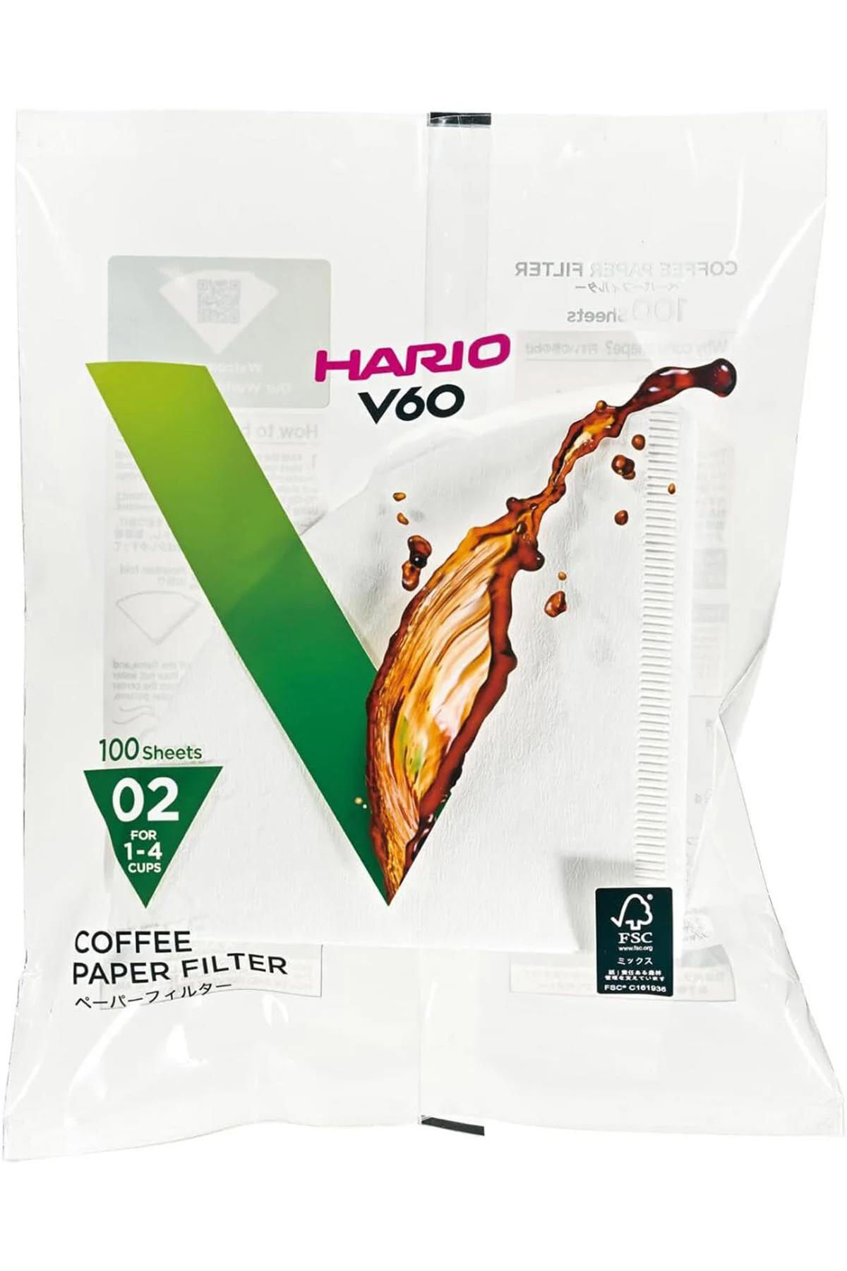 Hario V60 02 Dripper Kağıt Filtresi 100 Adet