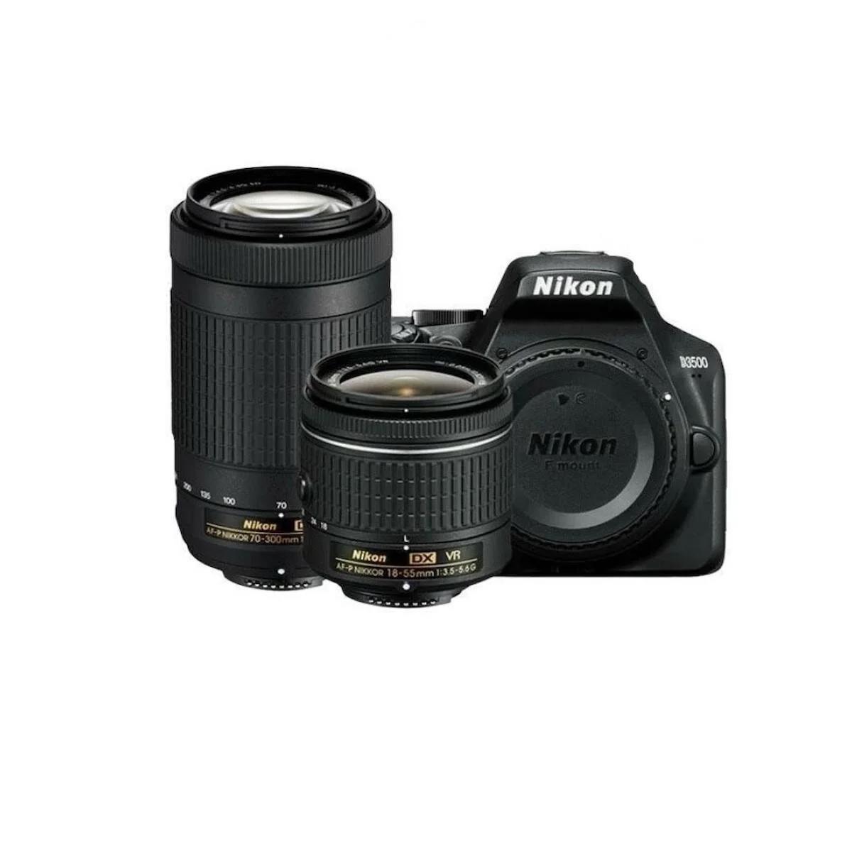 NİKON D3500 18-55mm + 70-300mm DOUBLE KİT  İTH. GARANTİLİ