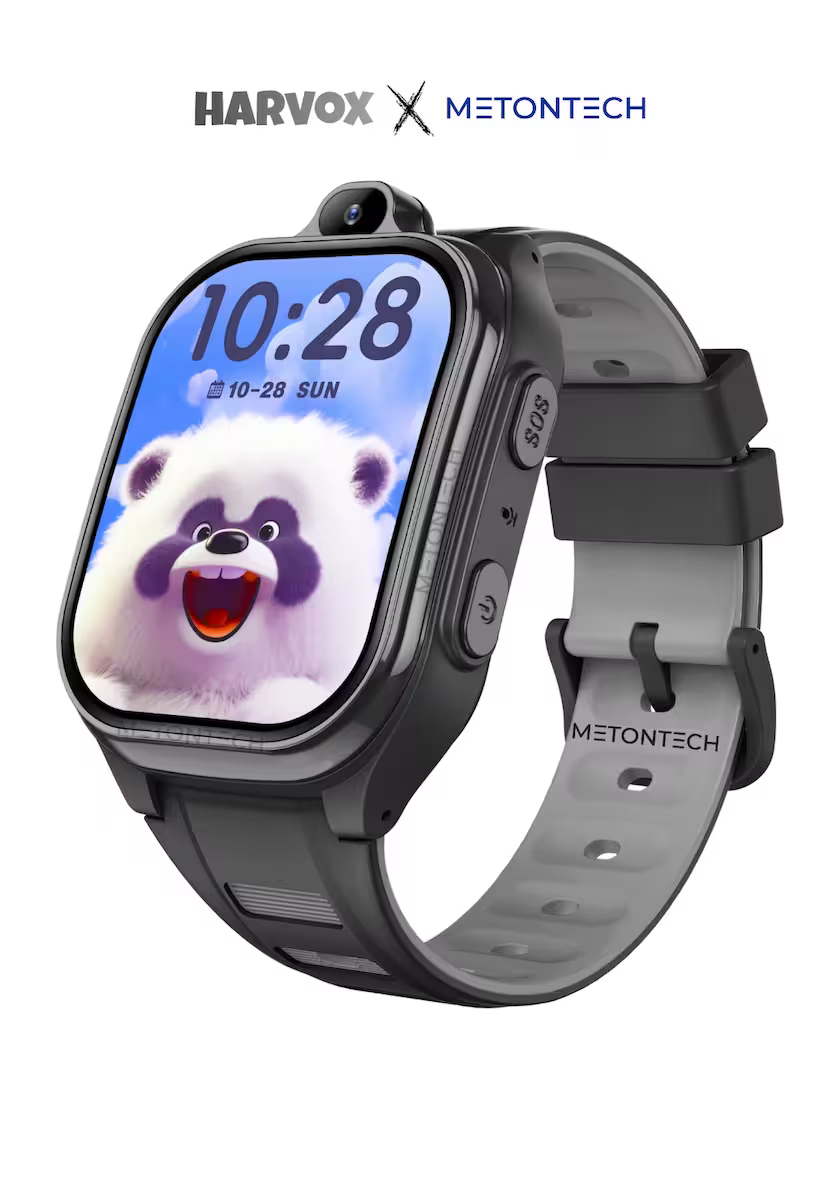 HARVOX HX Kids 4G Pro+ Plus Android Sim Kartlı Akıllı Çocuk Saati | GPS, Konum, Kamera, Görüntülü Görüşme, Yüz Tanıma Siyah