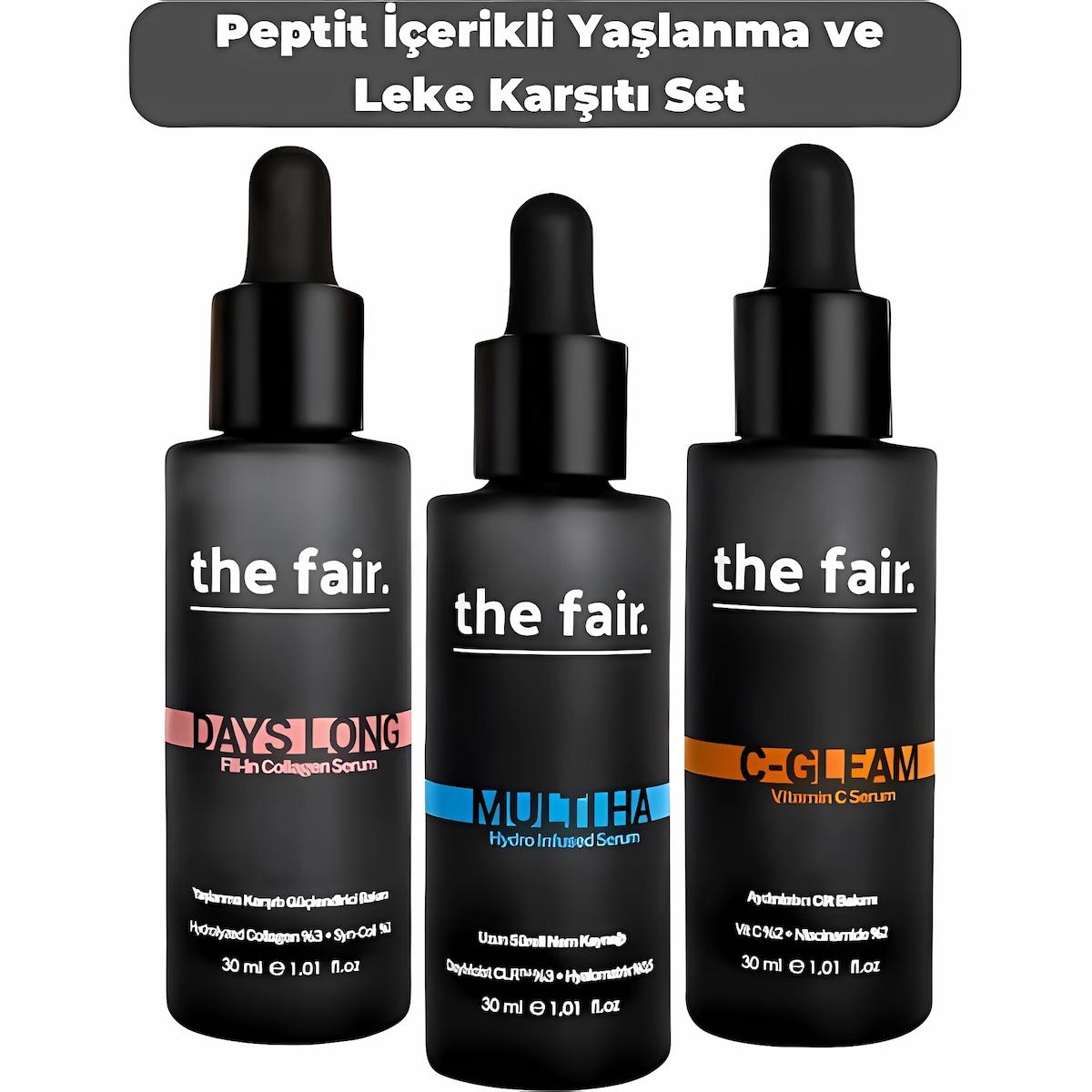 the fair. Days Long Kolajen Yüz Serumu +Hiyalüronik Asit Yüz Serumu+ C Vitamini Parlaklık ve Ton Eşitliği Serumu