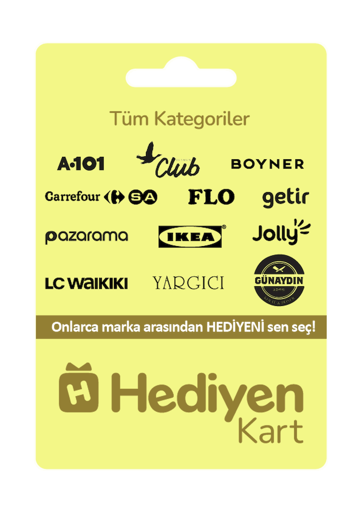 Hediyen Kart - Tüm Kategoriler -500 TL