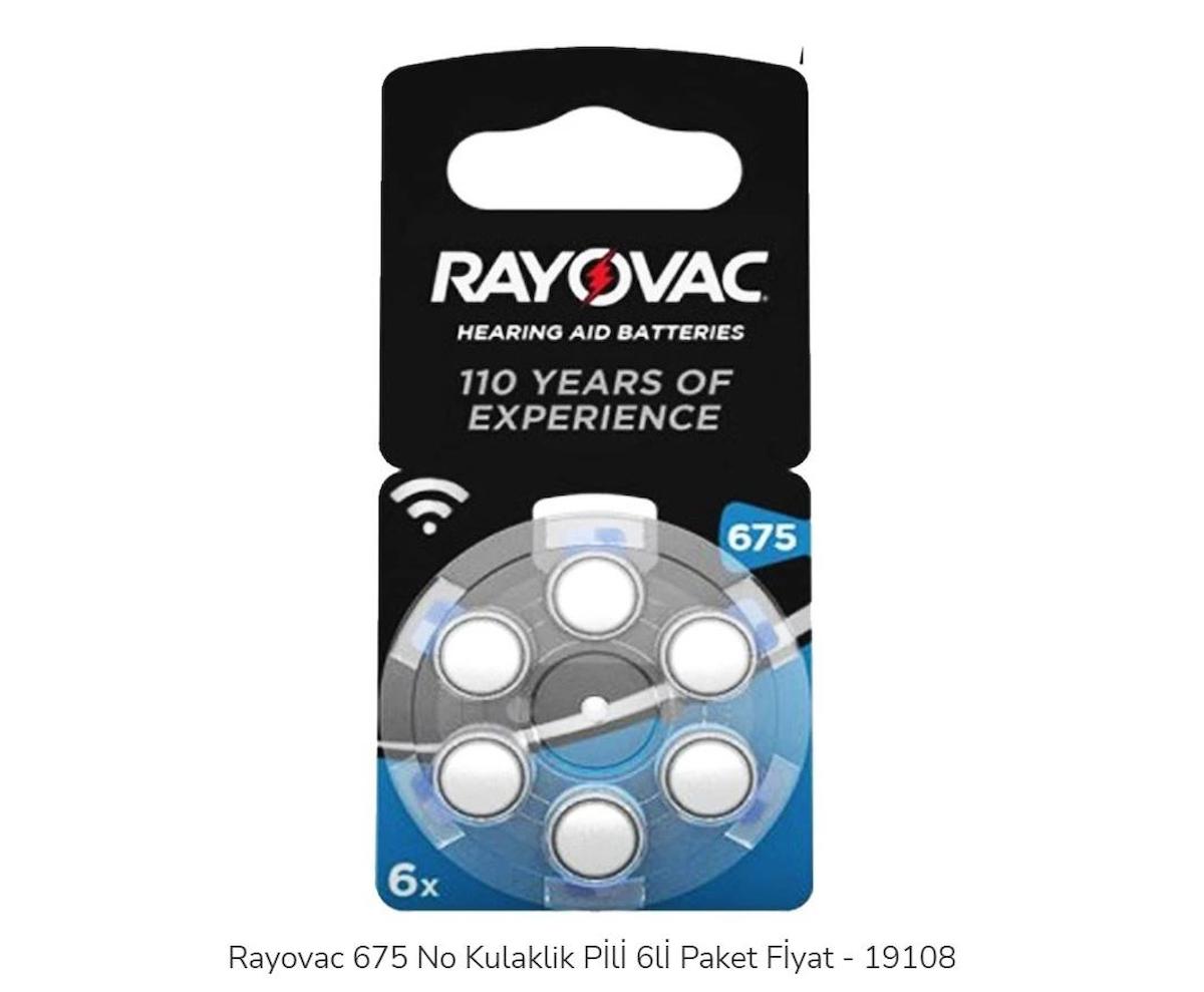 Rayovac 675 No Kulaklik Pili 6li Paket Fiyat 5000252003182