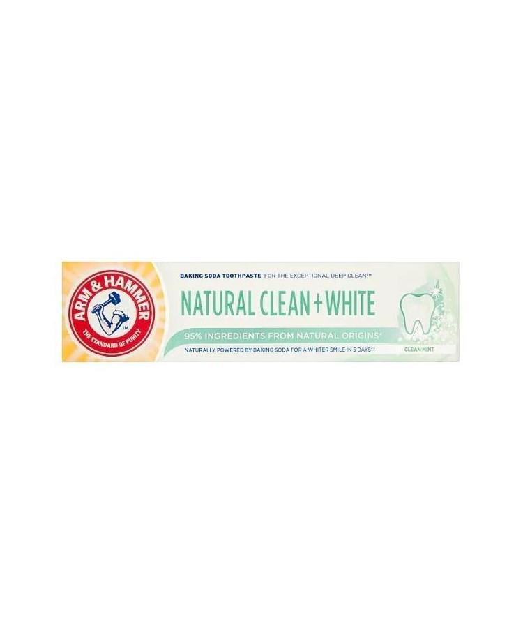 Arm&Hammer Natural Clean+White Karbonat Aromalı Beyazlatma Doğal Diş Macunu 75 ml 