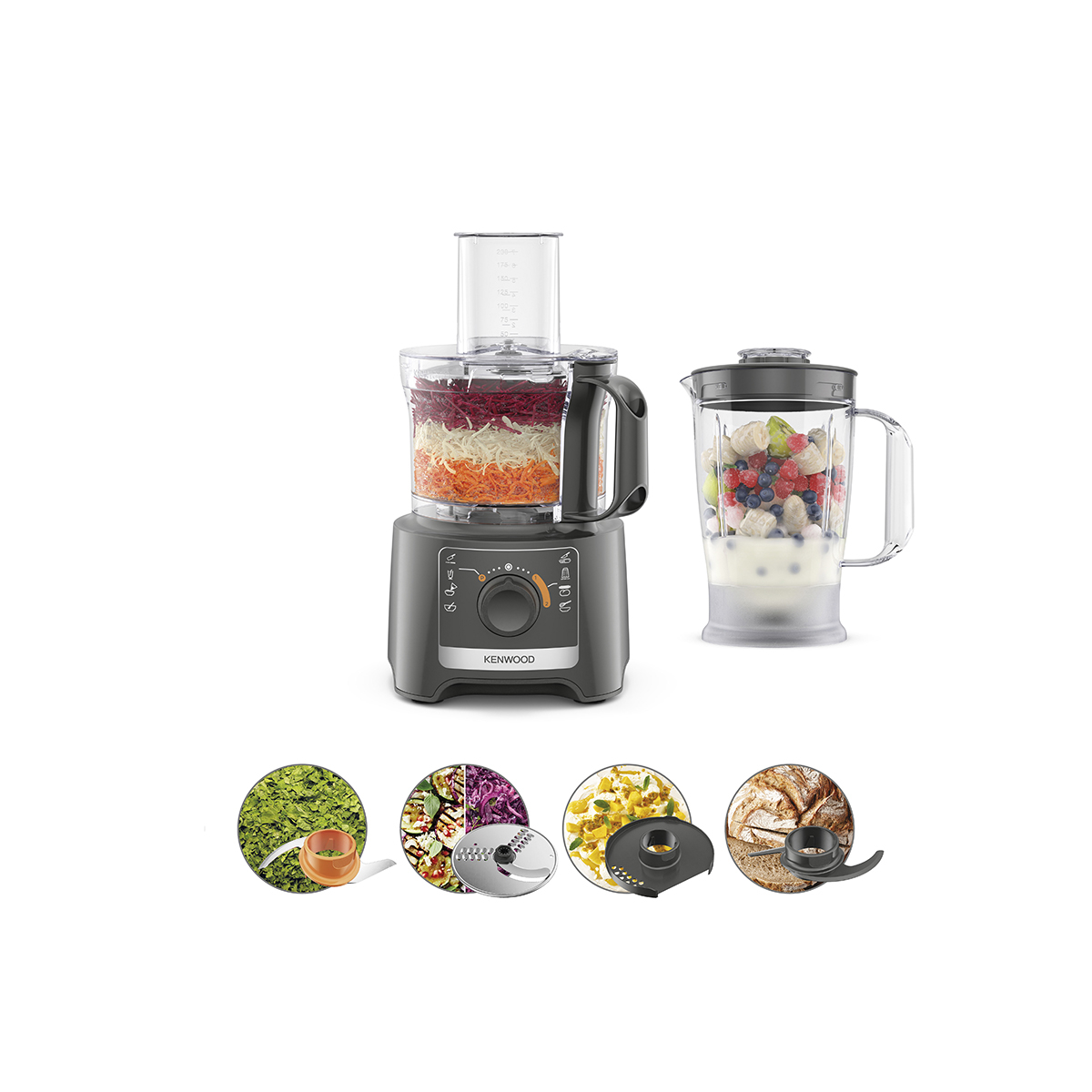 Kenwood MultiPro Food Processor Black FDP31.170GY