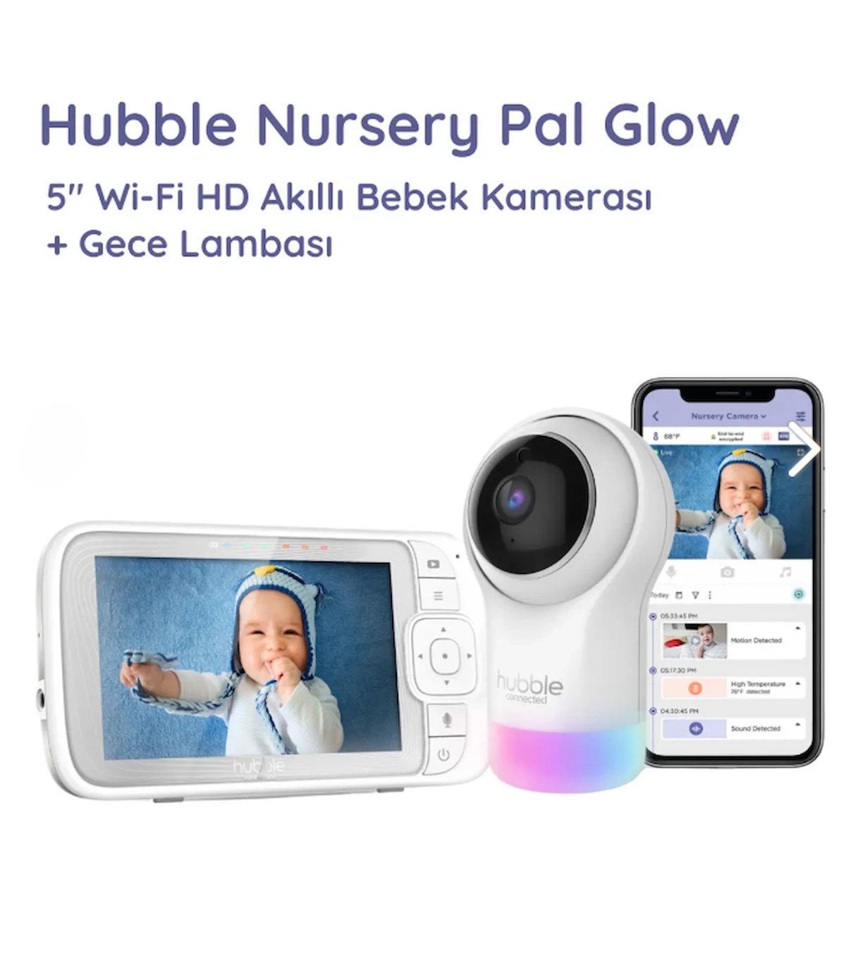 Nursery Pal Glow+ Wifi Bebek 5" Hd Wi-fi Dijital Bebek Kamerası