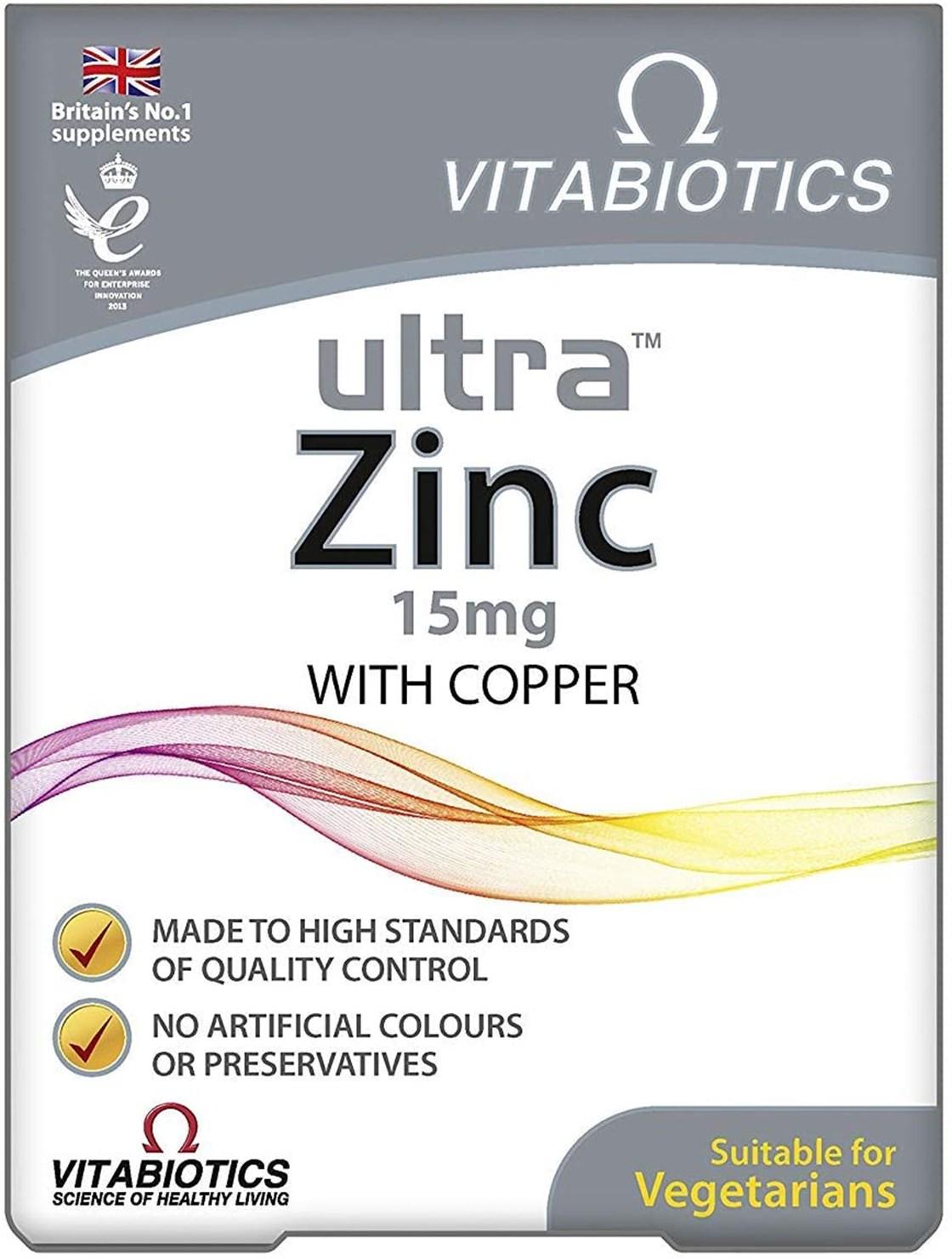 Vitabiotics Ultra Zinc 15 mg Takviye Edici Gıda 60 Tablet