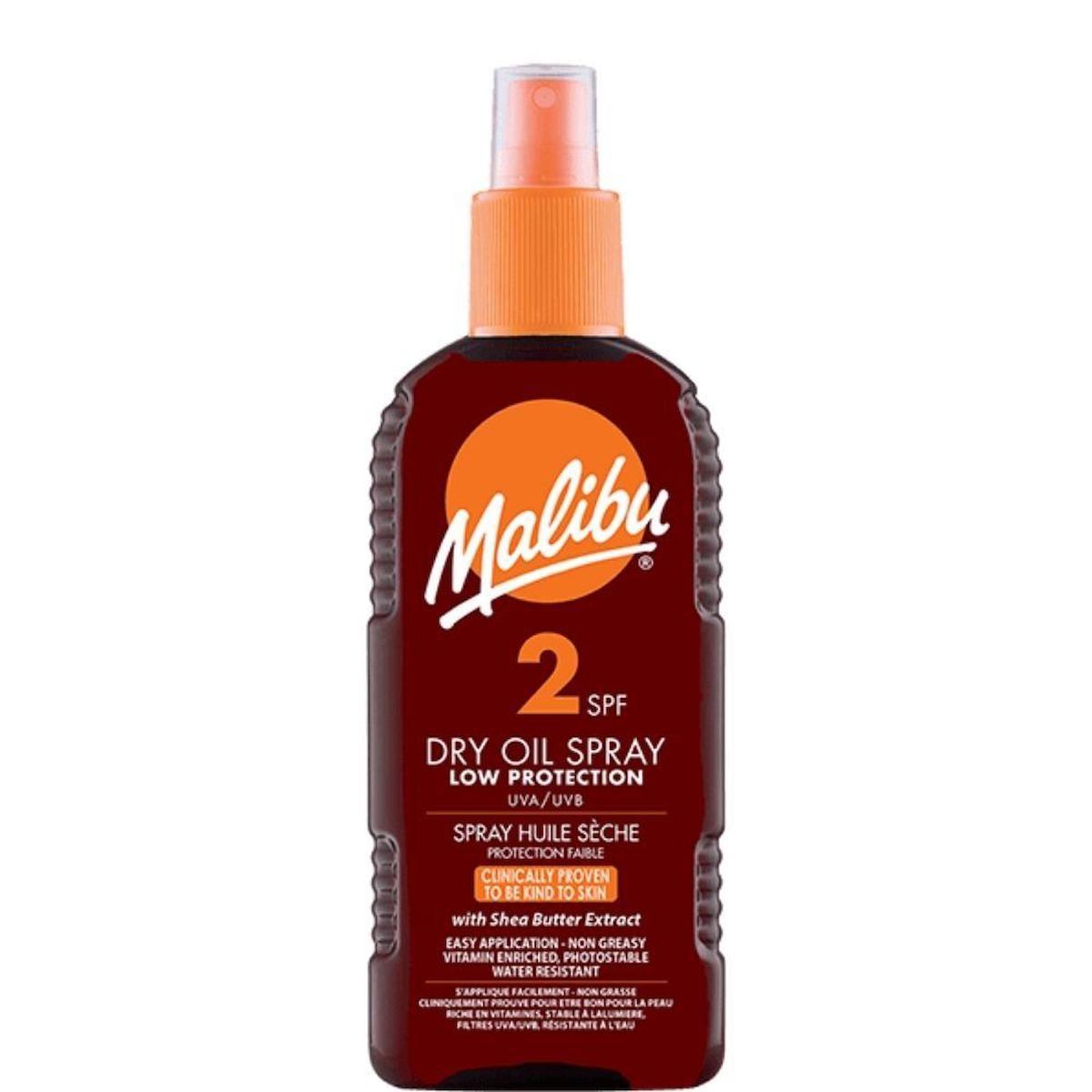 Malibu Güneş Koruyucu Dry Oil Bronzlaştırıcı Sprey Spf2 200ml