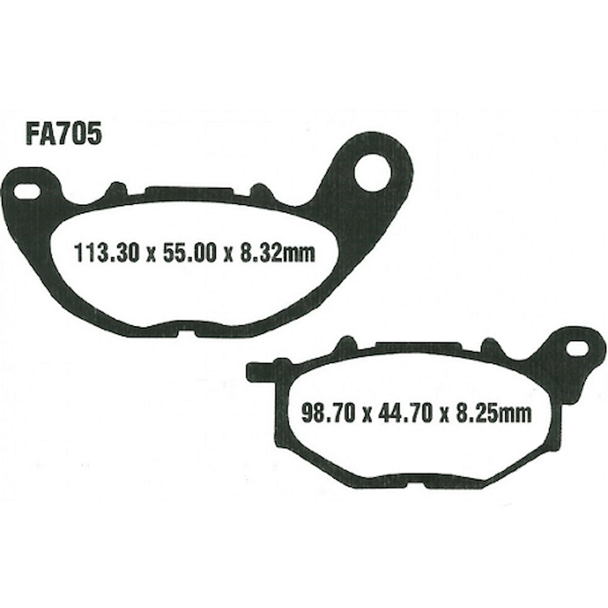 Ebc Fren Balatası SFA705 Yamaha X-Max 125 250 300 2018-2022