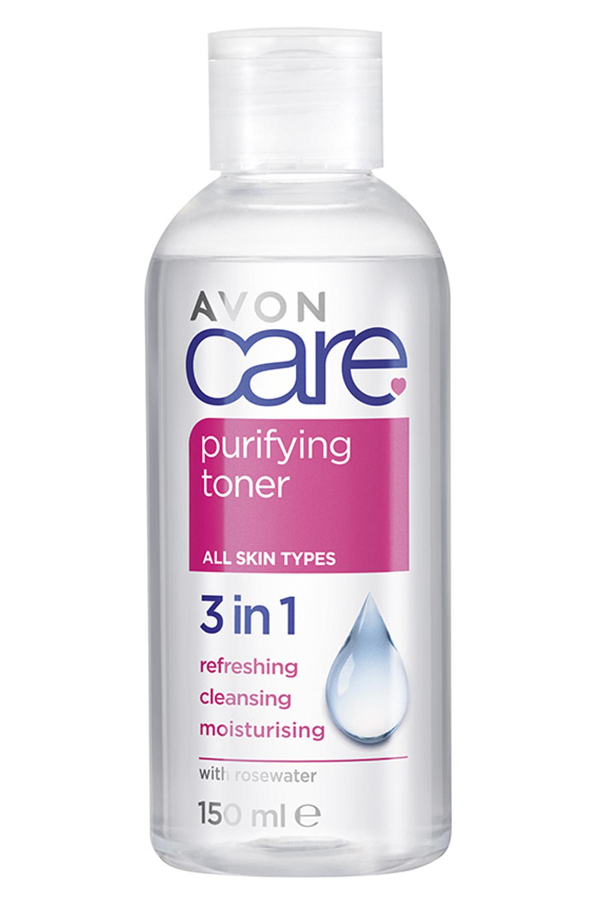 Avon Care Purifying Toner 3 in 1 Gül Suyu İçeren Cilt Temizleme Toniği 150 Ml.