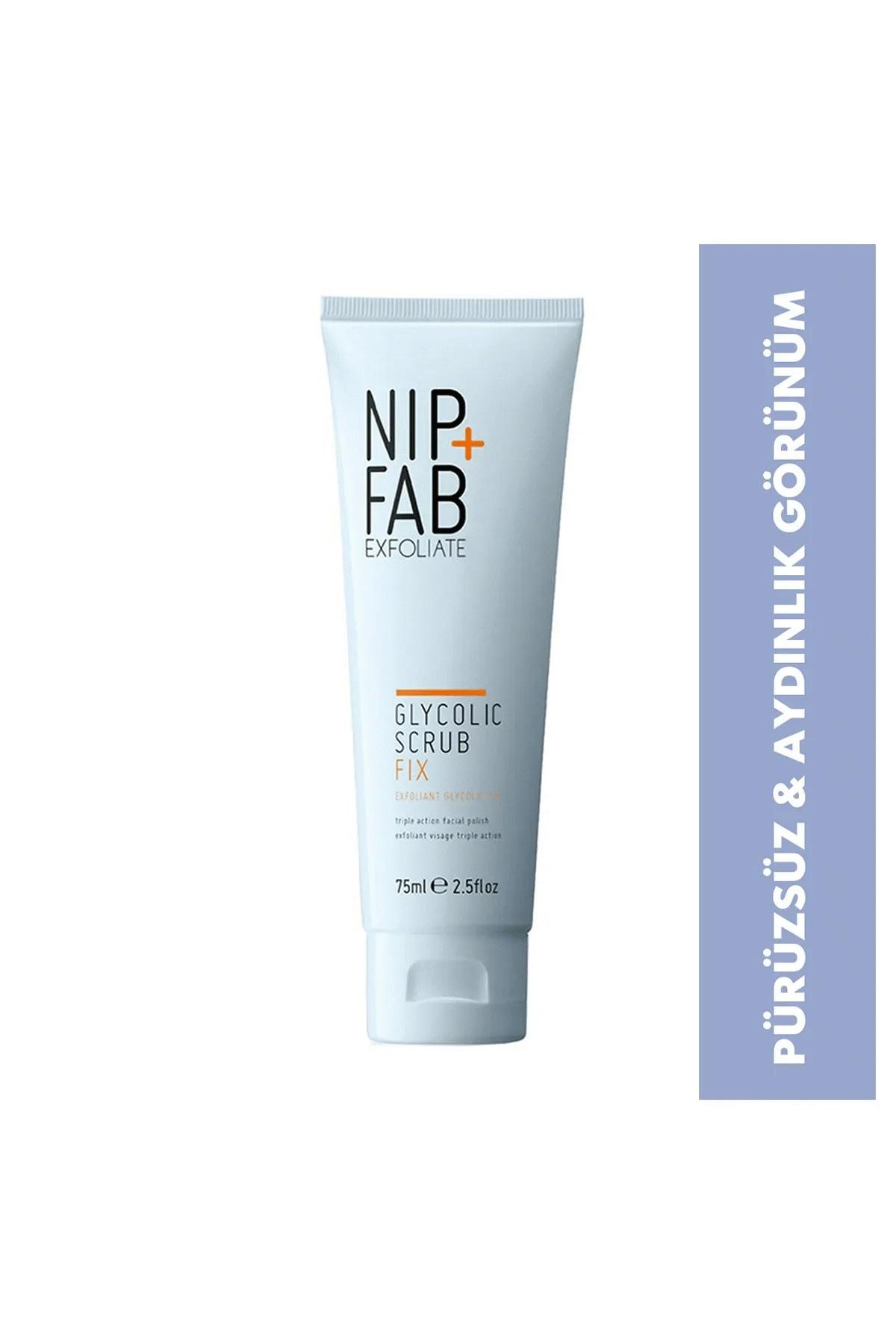 NIP+FAB Glycolic Fix Yüz Peelingi Pürüzsüz Aydınlık Görünüm 75 ml