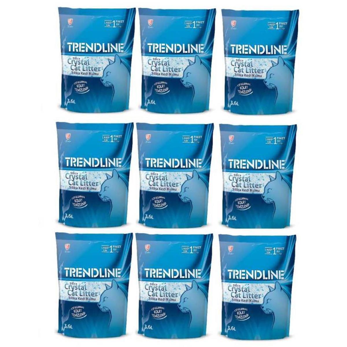 Trendline Tozsuz Silika Kedi Kumu 3,6 Lt 9'Lu Set