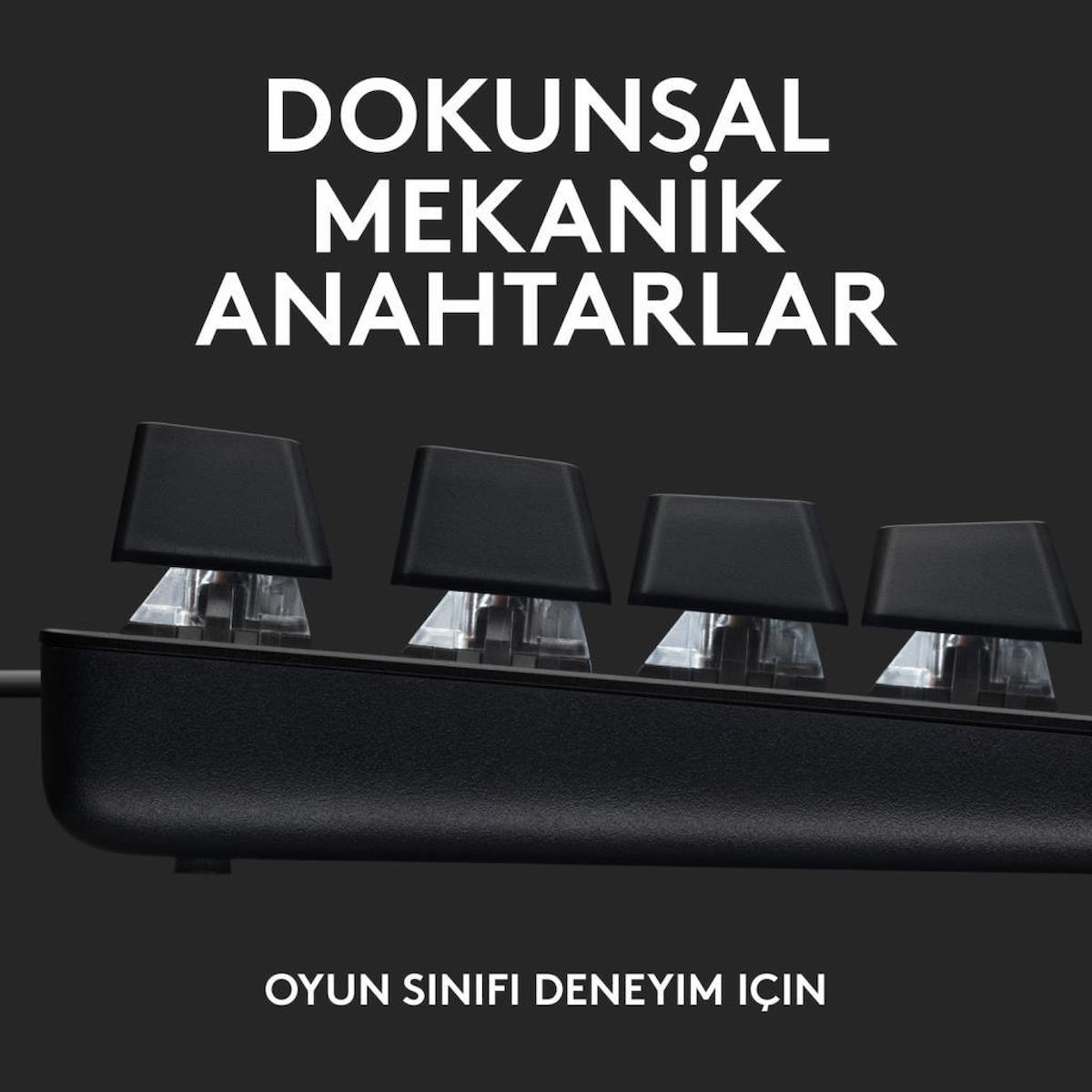 Logitech G413 SE TKL 920-010564 Kablolu LED Aydınlatmalı Mekanik Oyuncu Klavyesi – Siyah