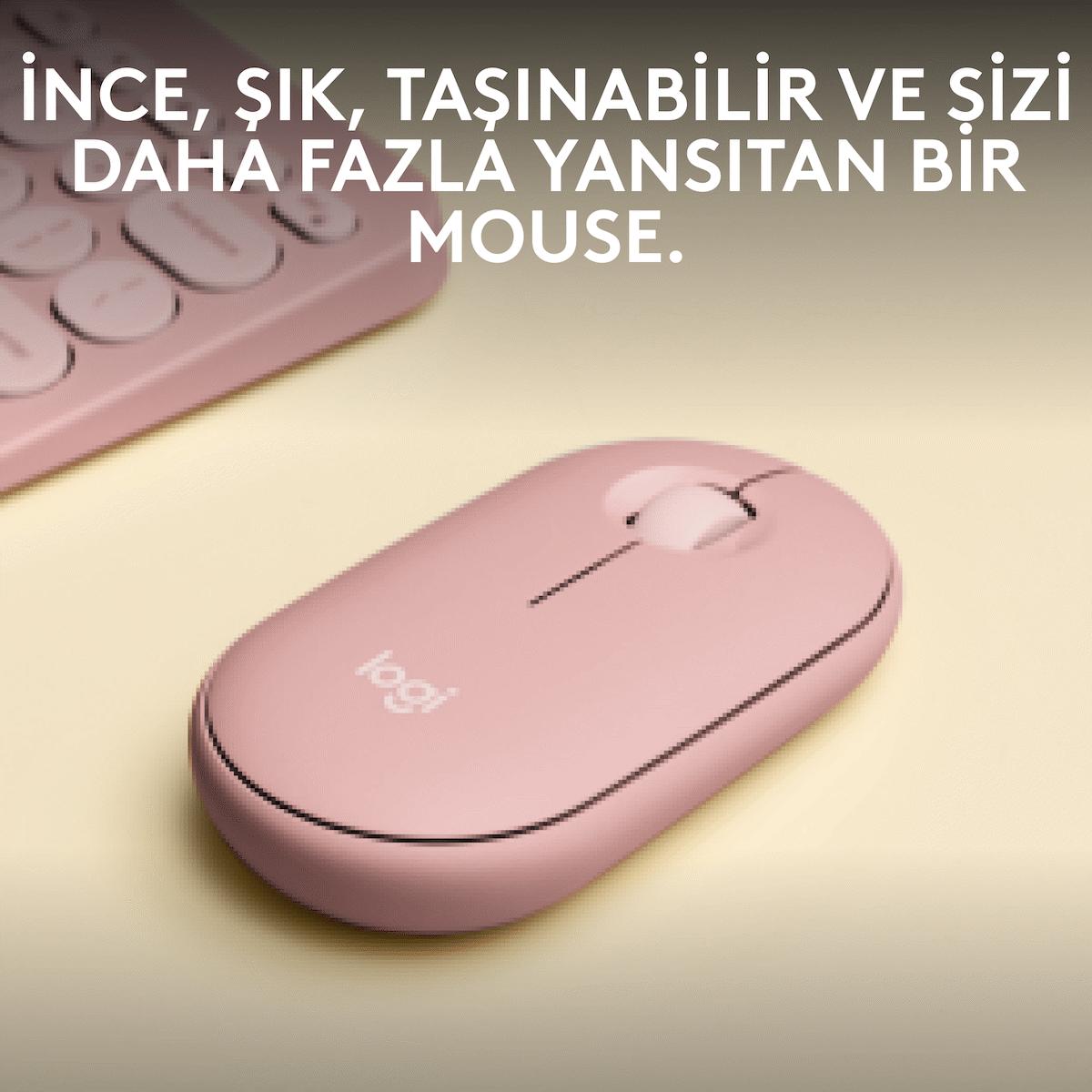 Logitech M350s Pebble 2 Kablosuz Mouse – Pembe 910-007014