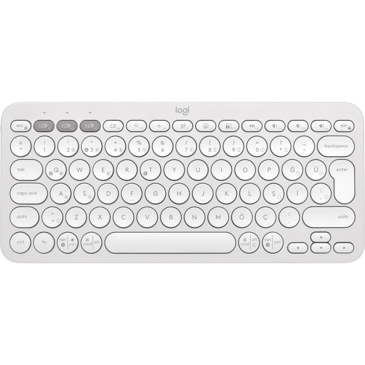Logitech Pebble Keys 2 K380s Multi-Device Bluetooth Klavye – Beyaz 920-011860