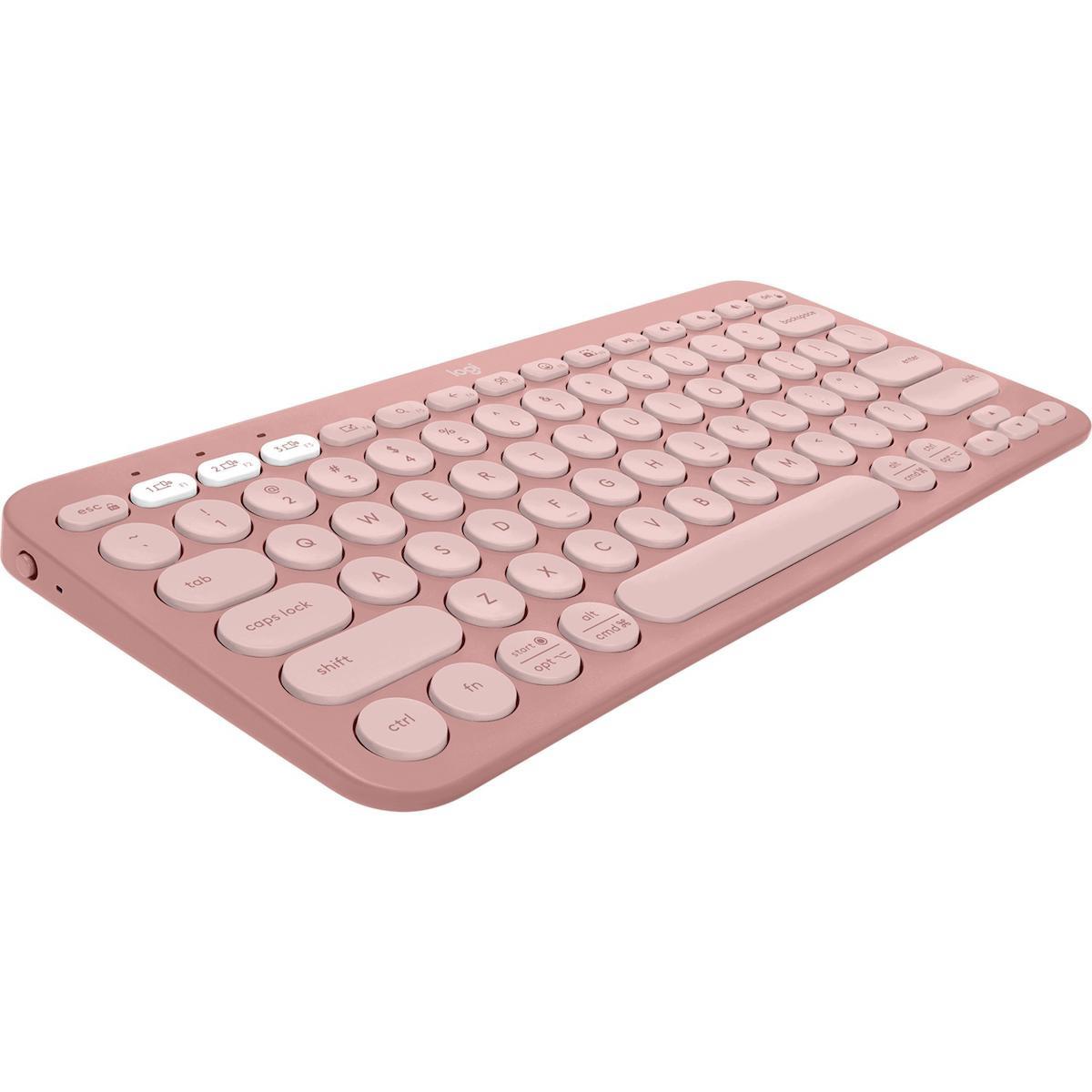 Logitech Pebble Keys 2 K380s Multi-Device Bluetooth Klavye – Pudra Pembe 920-011861