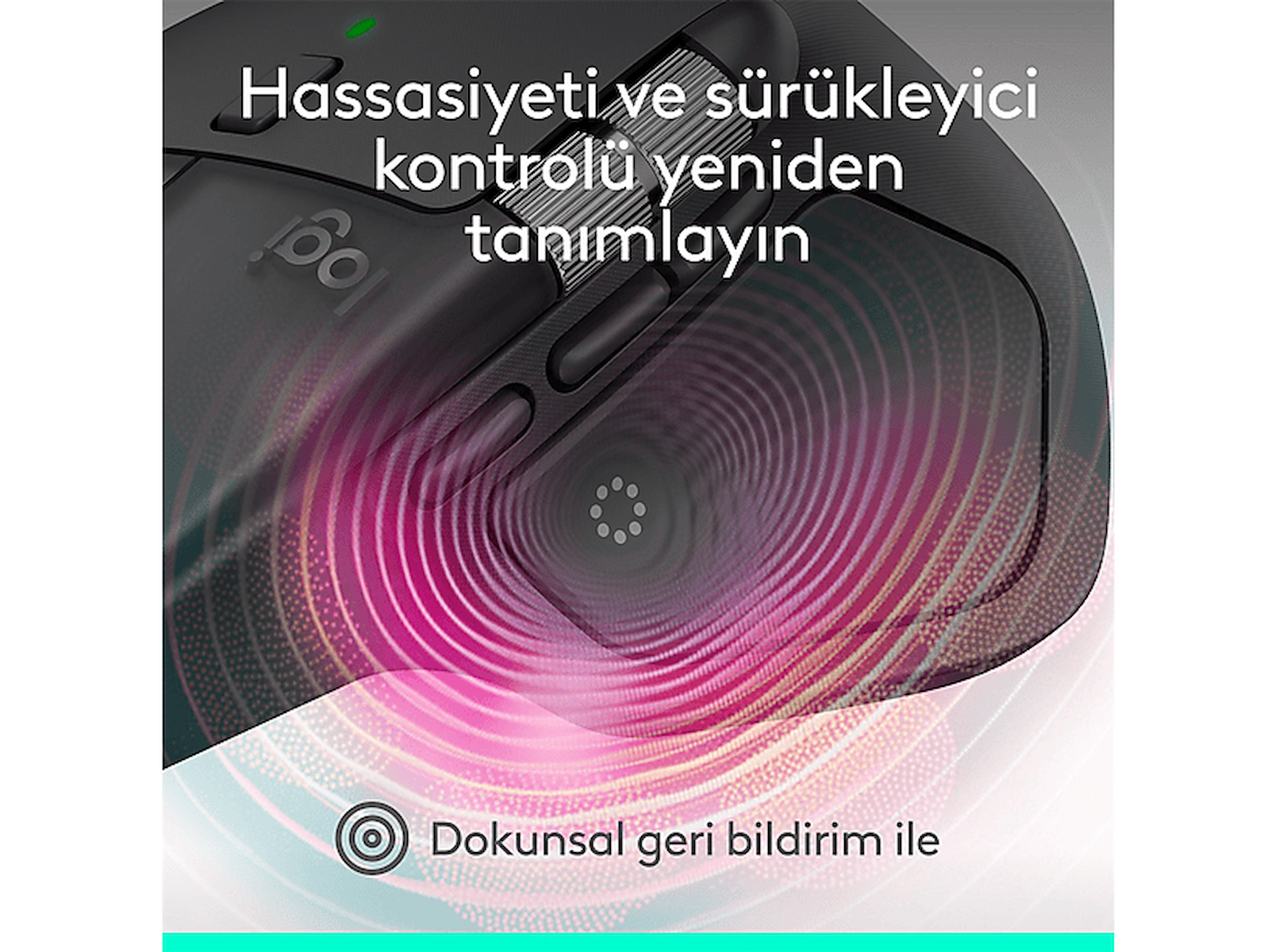 LOGITECH MX Master 4 Kablosuz Mouse Açık Gri – 910-007563