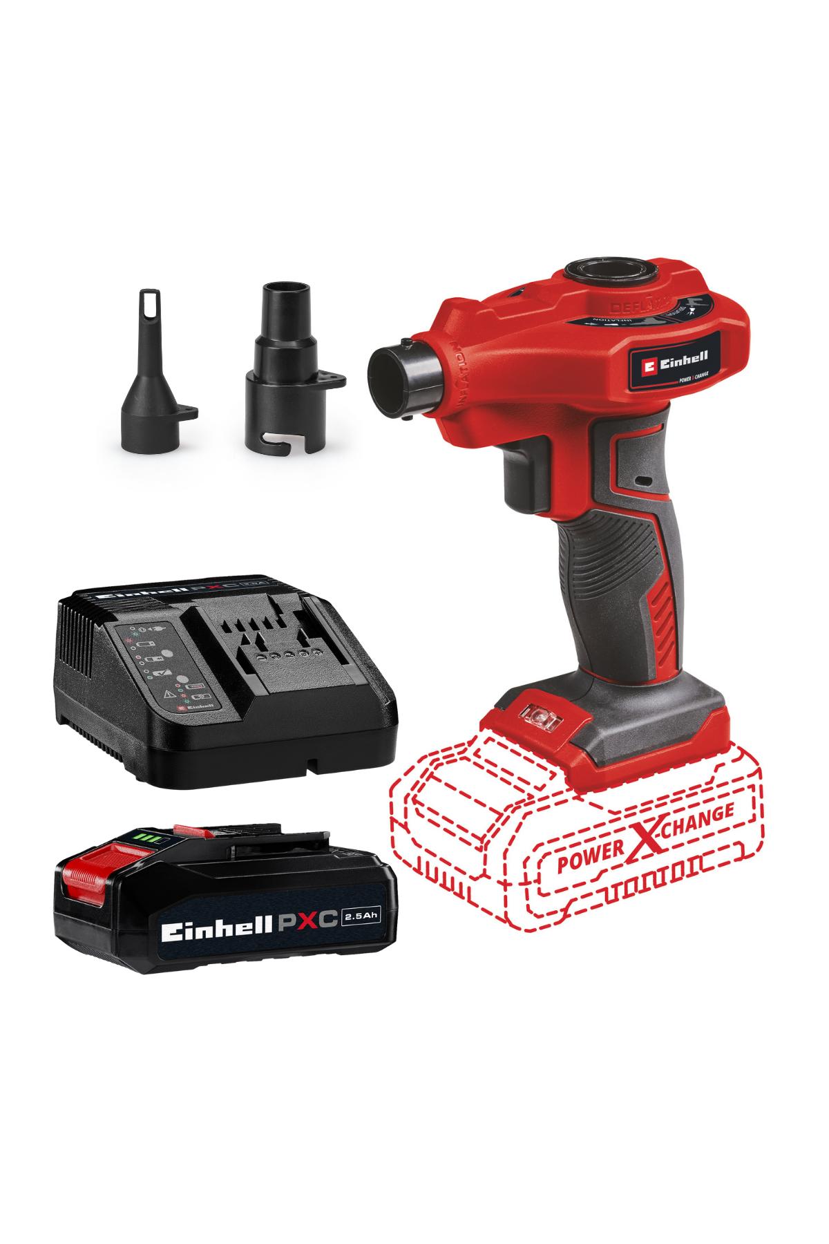 Einhell CE-AP 18 Li, Akülü Hava Üfleme Seti (2,5 Ah Akü ve Şarj Cihazı Dahildir)