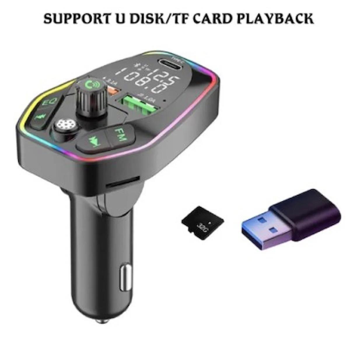 FLB Q9 Araç Bluetooth MP3 Player TYPE-C Port Şarj Destekli FM Transmitter