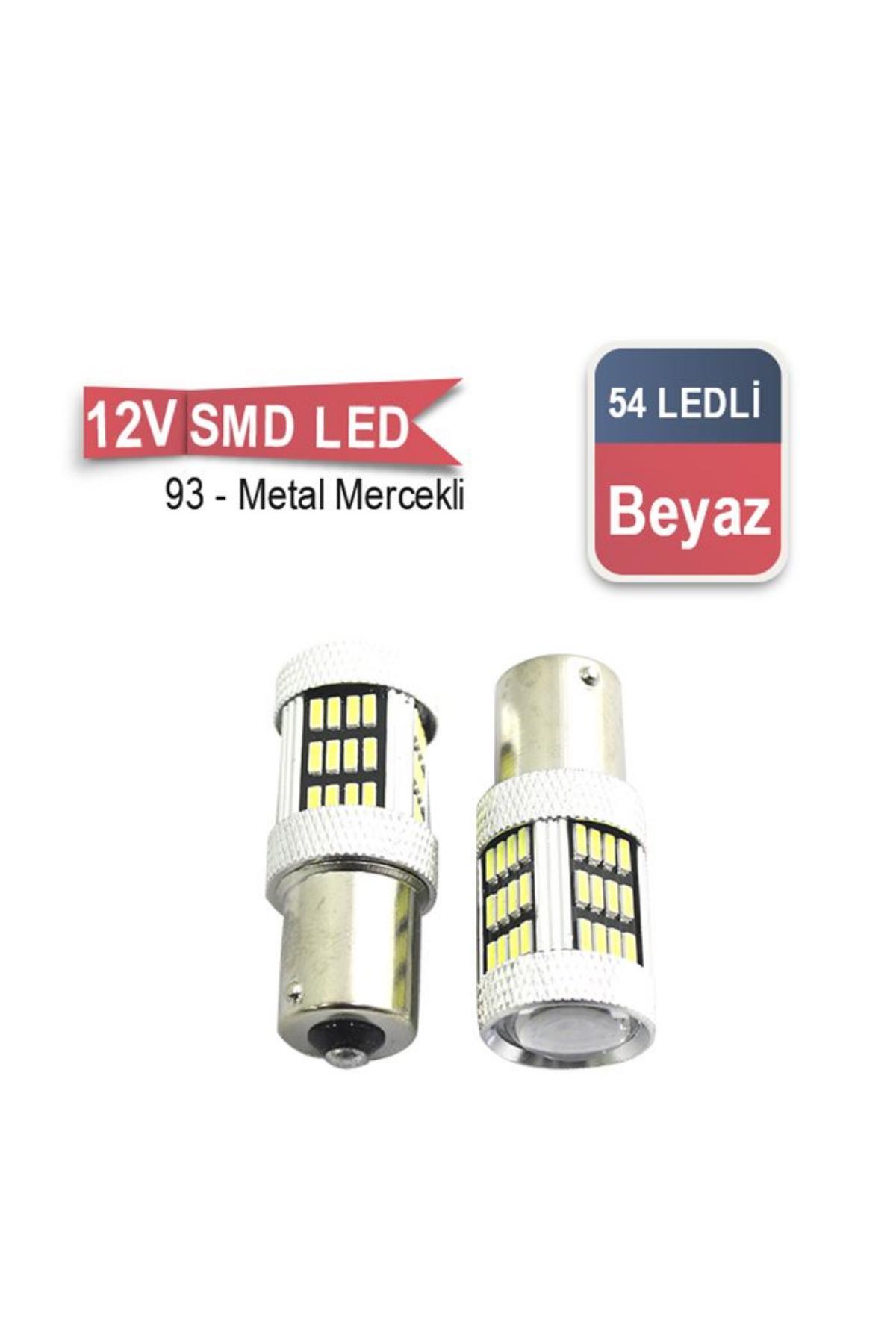 CARUB BR0405239 AMPUL 93 12V 54 LED MERCEKLi DUYLU METAL BEYAZ