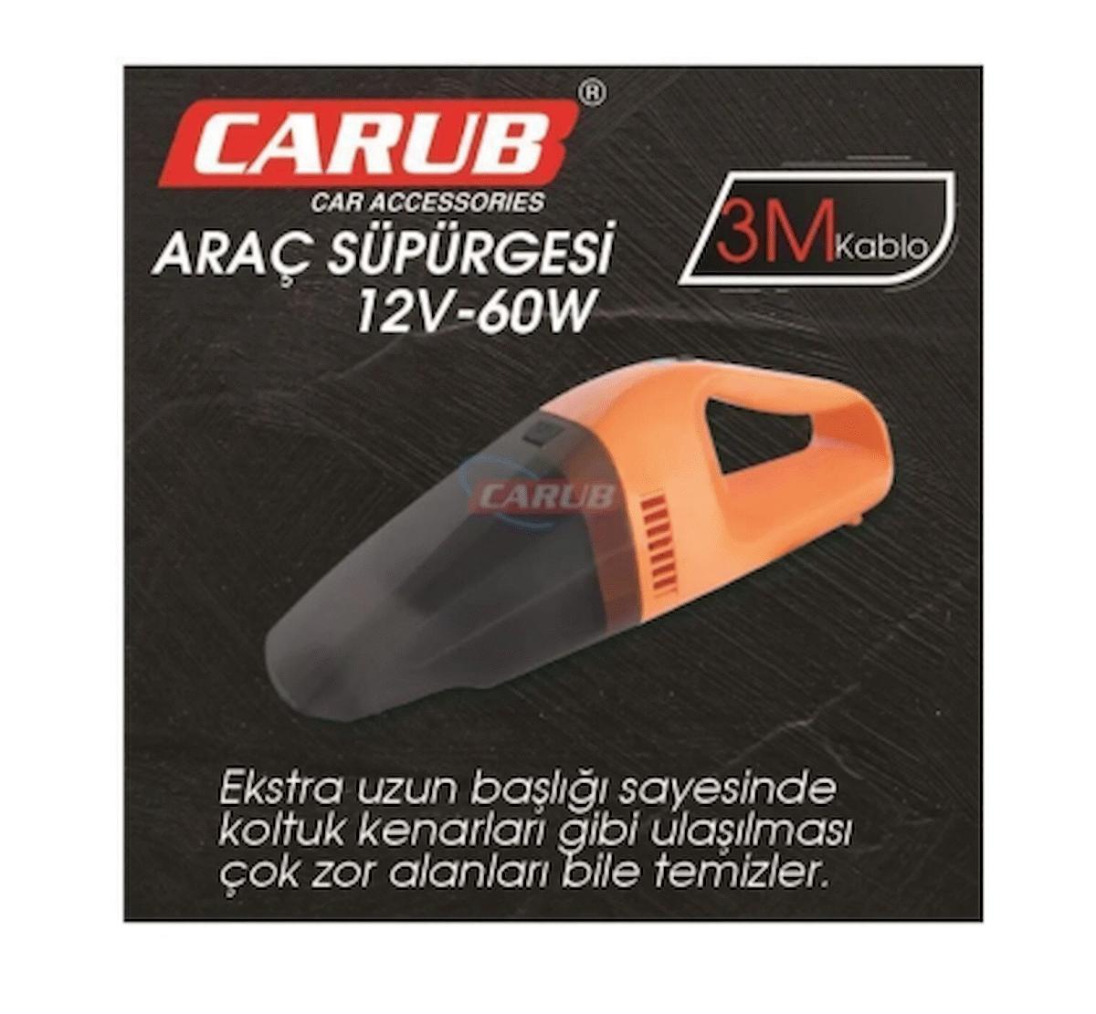 Carub Oto Süpürge 12v Çakmaktan Turuncu Ce Belgeli