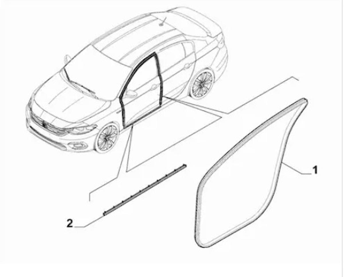 Opar Ön Kapı Çerçeve Altı Sızdırmazlık Fitili Fiat Egea 51983887