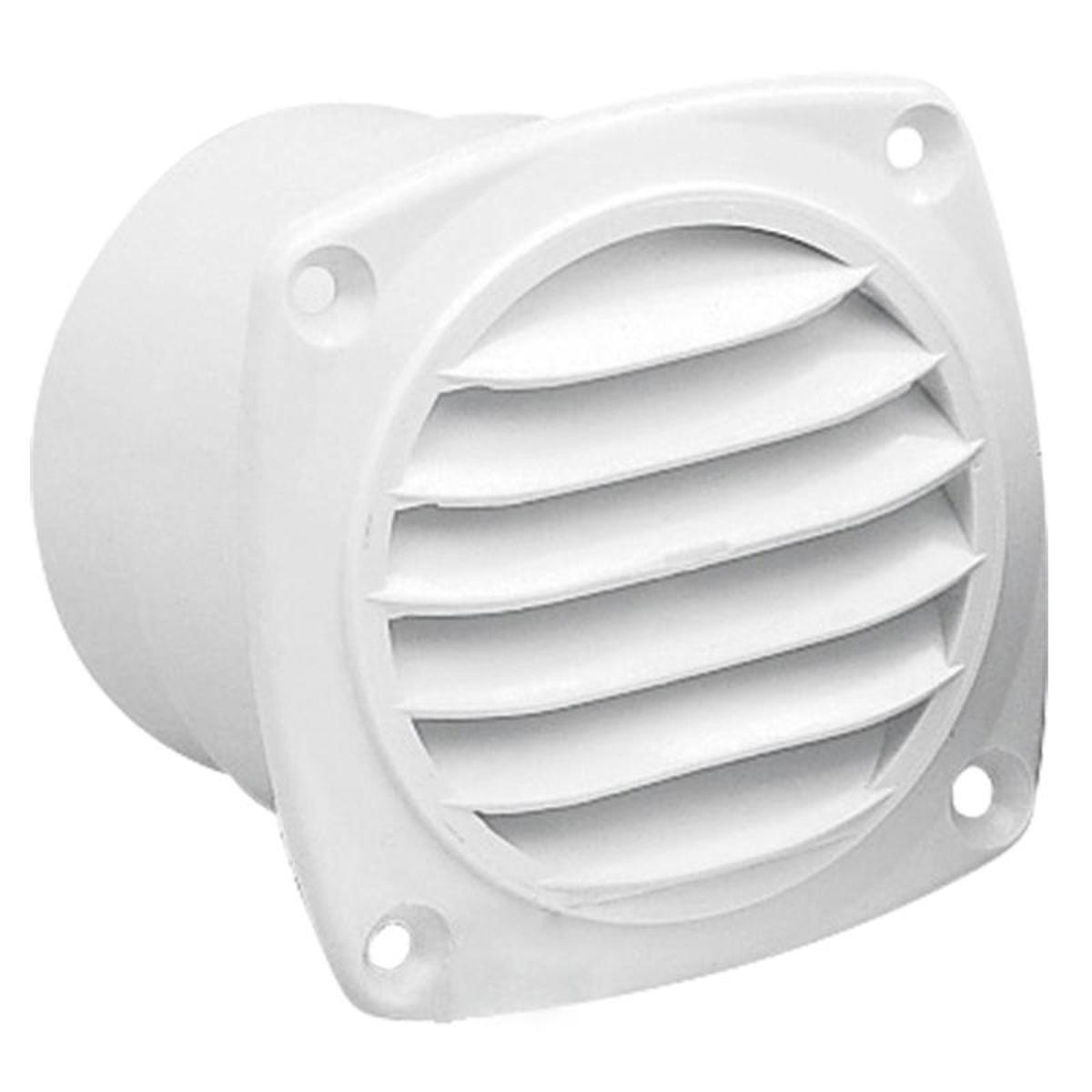 Ventilation Shaft Grilles w/Gasket Ø65-70mm, White