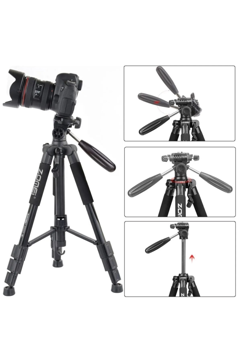 Q111 Profesyonel Alüminyum Tripod 5 Kg Taşıma Kapasiteli