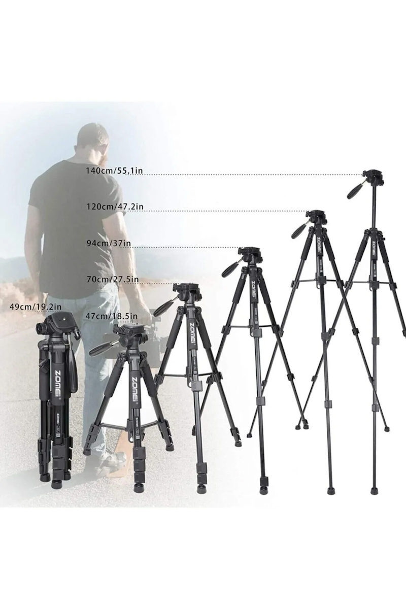 Q111 Profesyonel Alüminyum Tripod 5 Kg Taşıma Kapasiteli