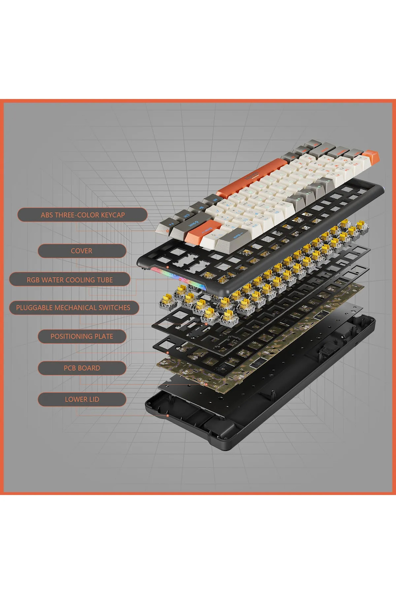K610 Kablolu Kırmızı Switch Mekanik Oyuncu Klavyesi-61 Tuş Rgb-hot Swap
