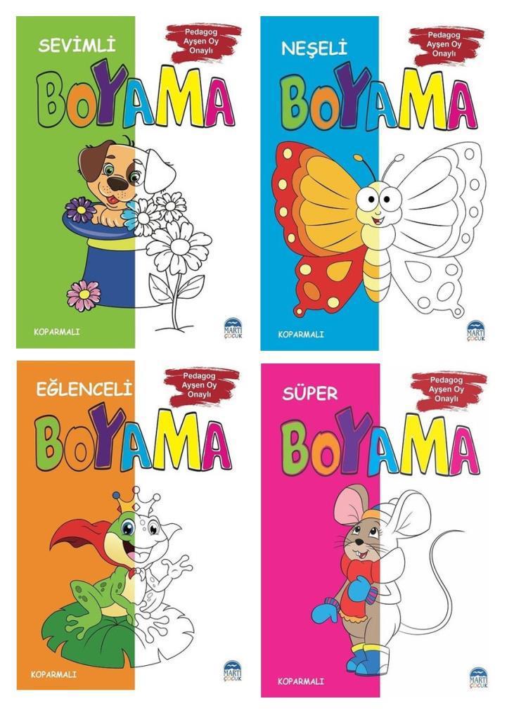 Martı Süper Boyama Kitabı Seti 4 Kitap A5 Boy