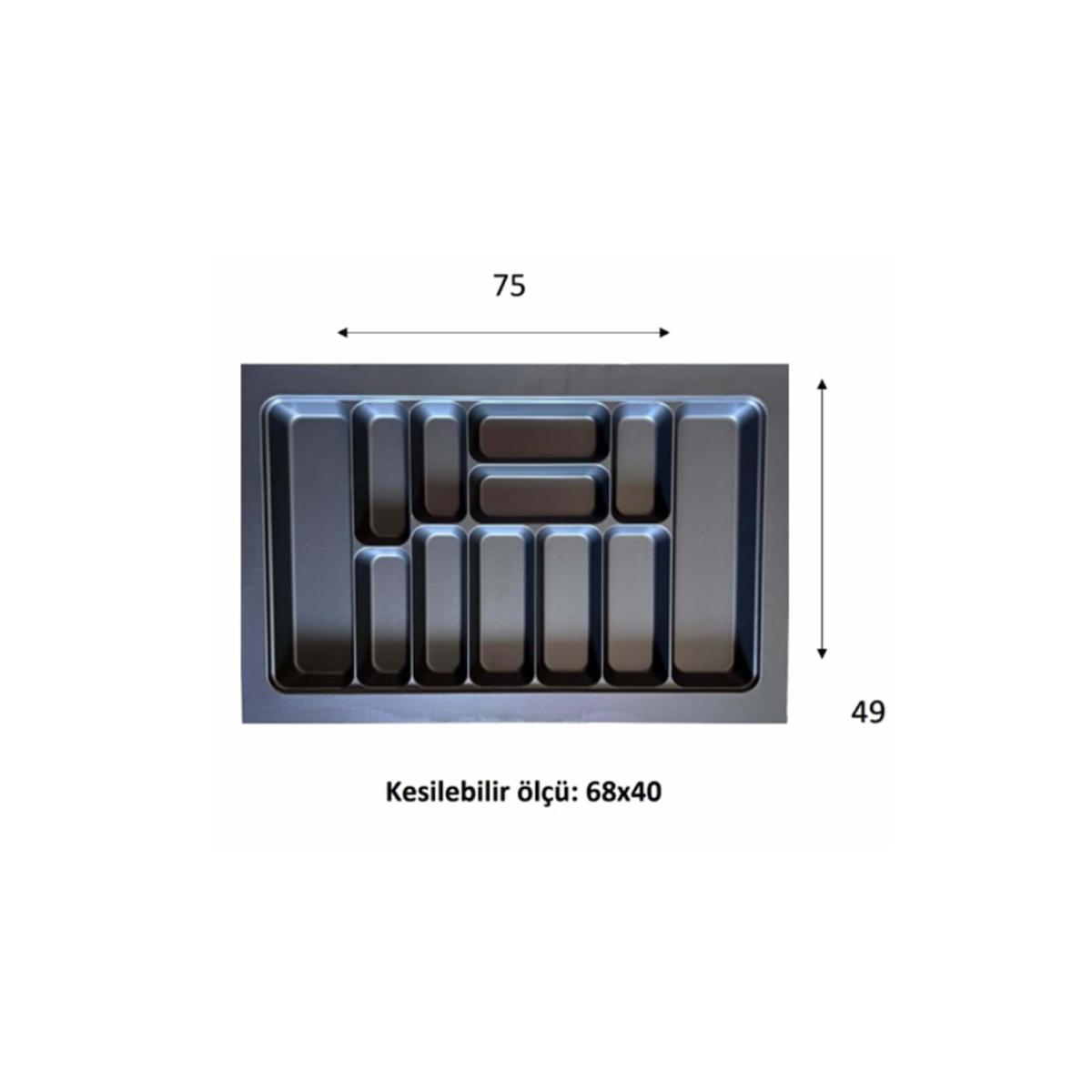 Eko Modüler Kaşıklık 76x49 Cm Antrasit  -70096