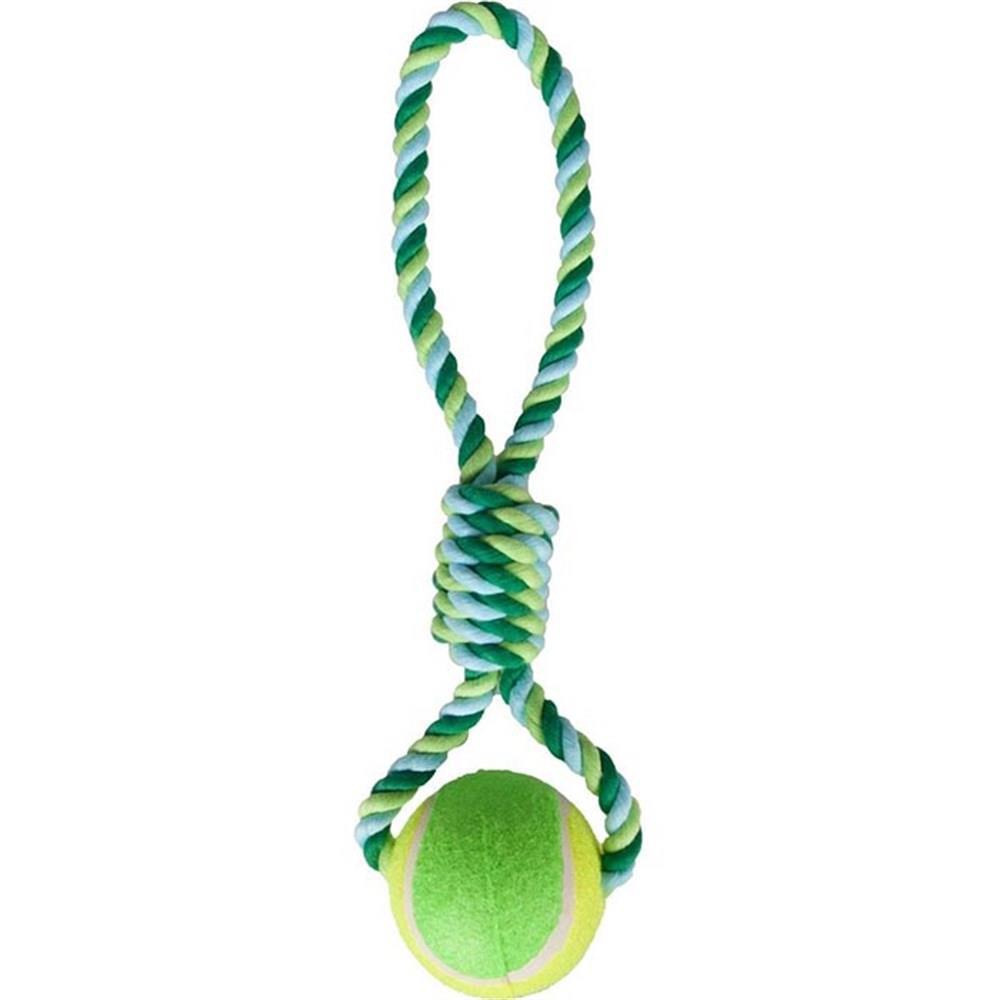 Flamingo İpli Tenis Topu Köpek Oyuncağı 12 Cm