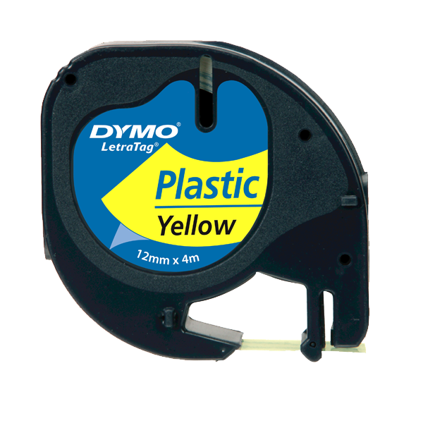 Dymo Letratag Şerit Plastik 12MMx4 MT Sarı 91202