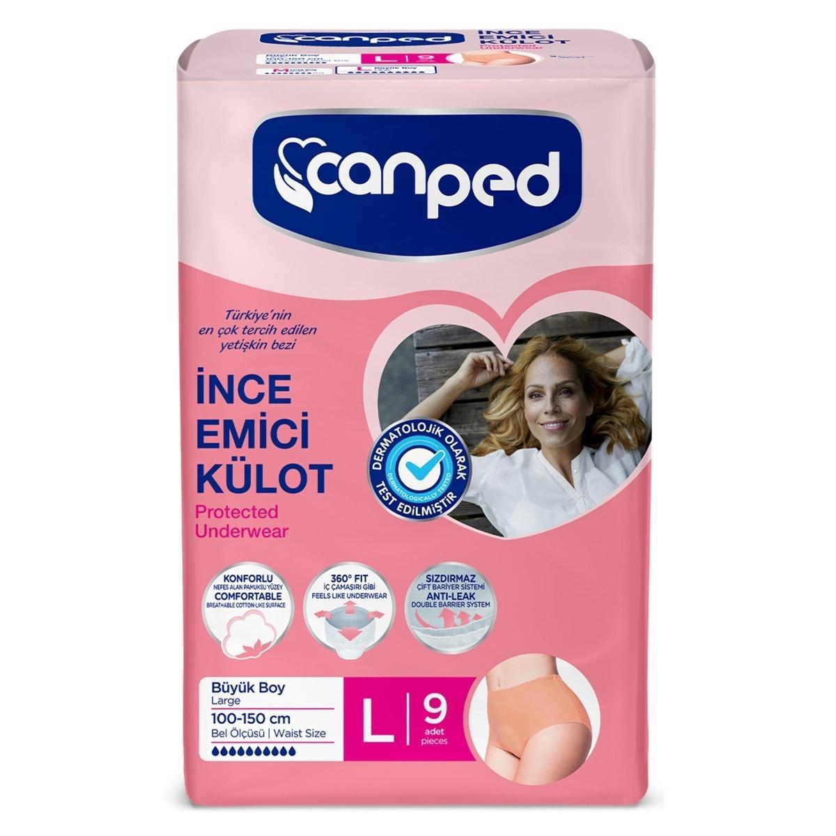 Canped Emici Külot İnce Large 30'lu