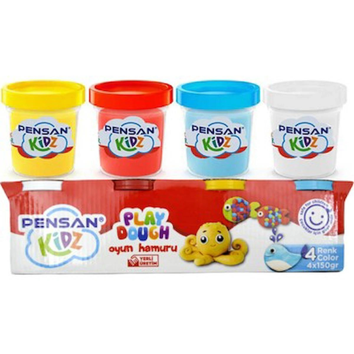 Pensan Kidz Oyun Hamuru 4 Renk 4 x 150 Gr.