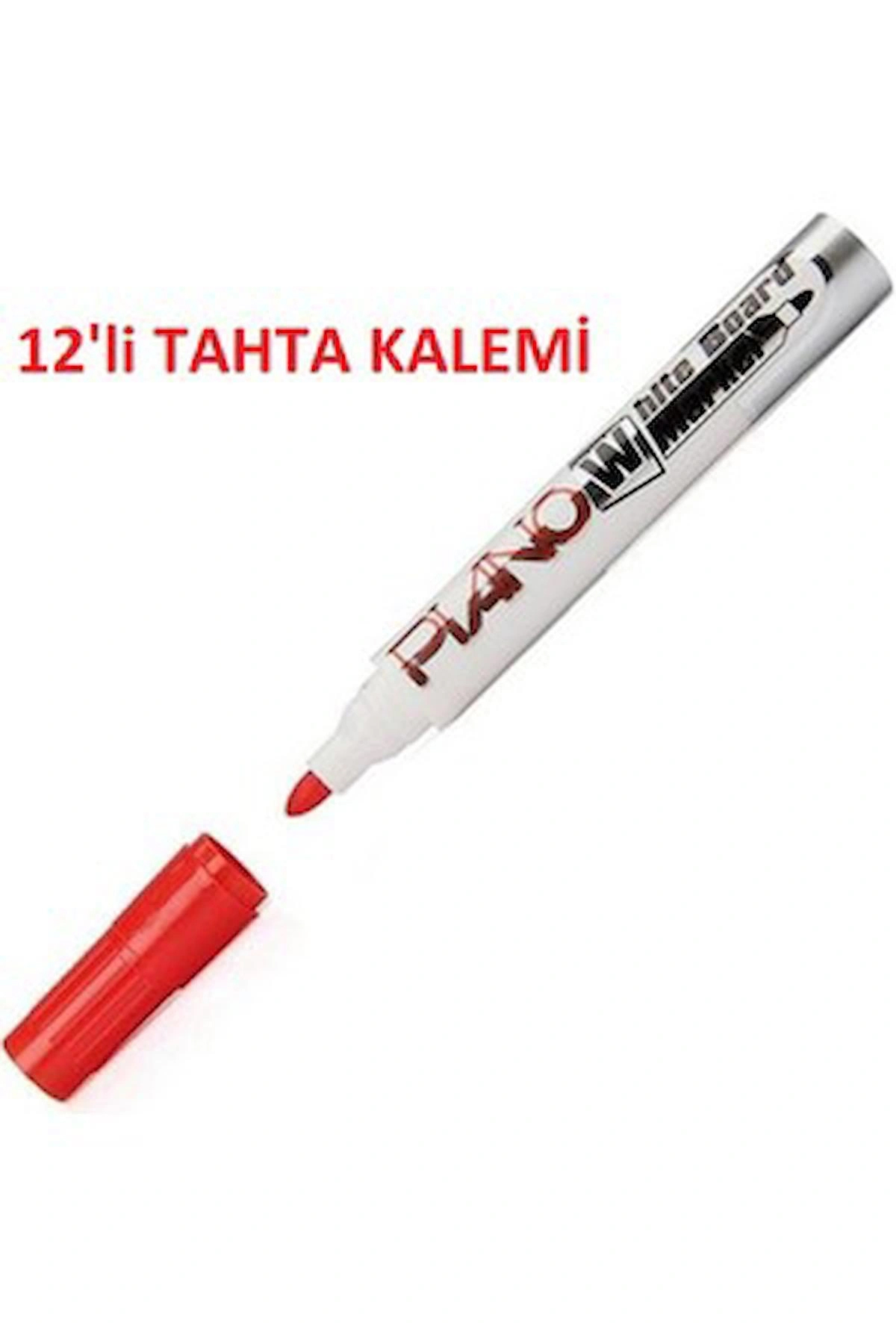 Piano 12'li Tahta Kalemi Kırmızı