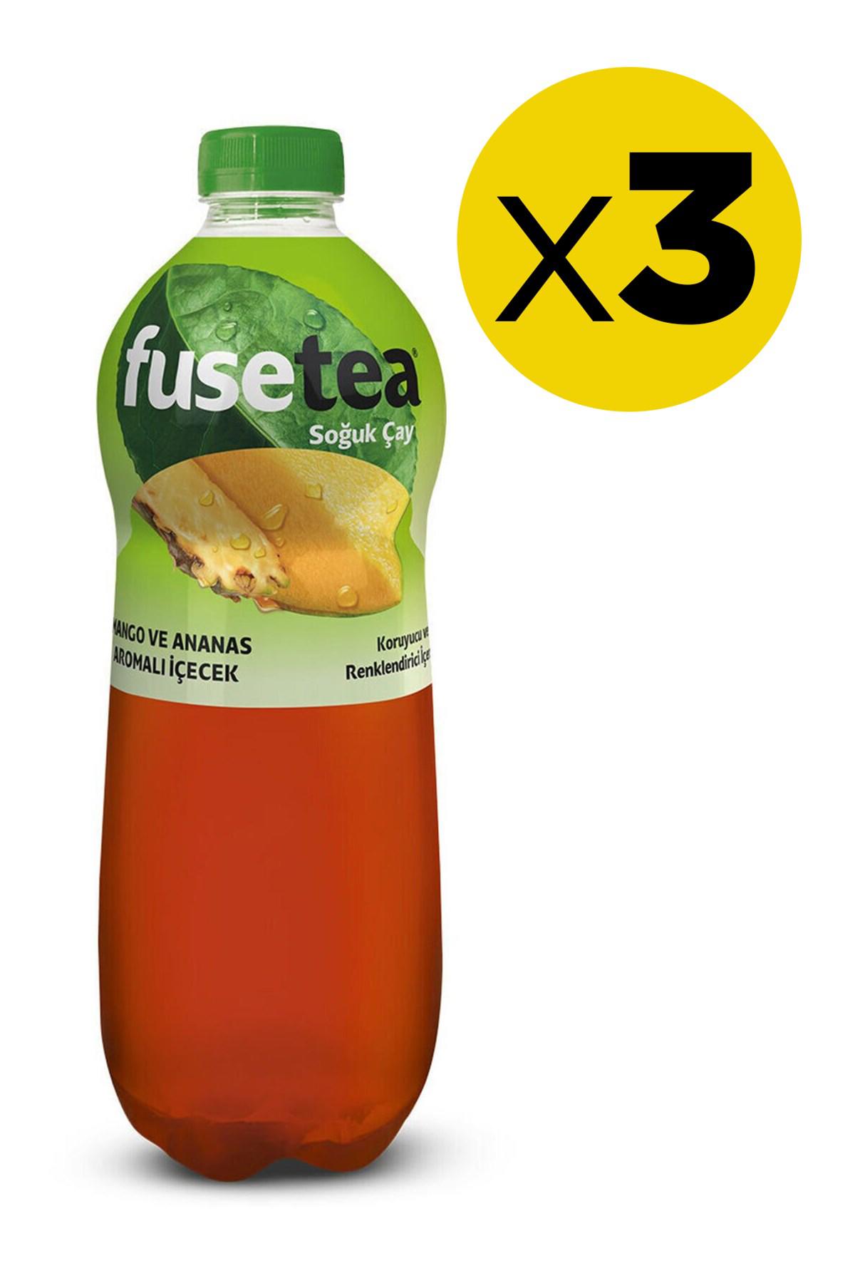 Fuse Tea Soğuk Çay Mango ve Ananas 1 lt x 3 Adet