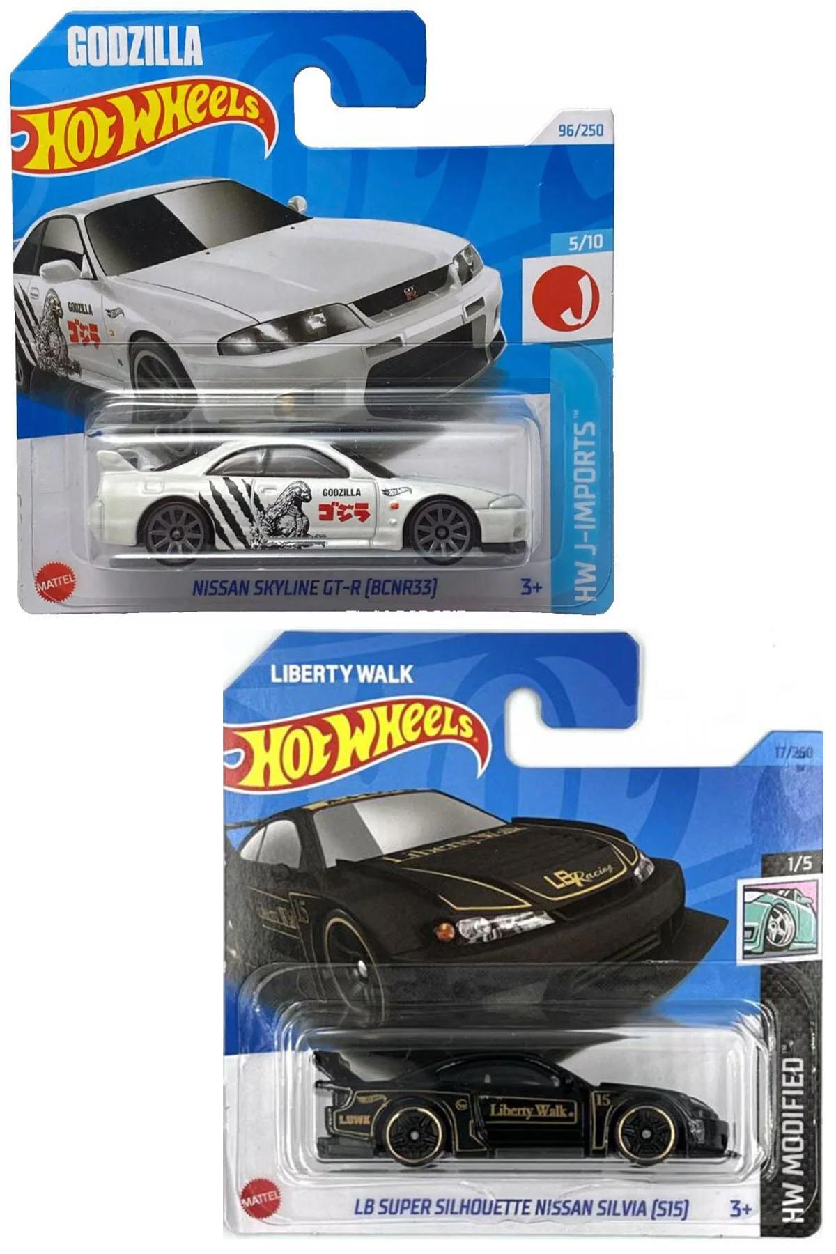 Hot Wheels 2 Araç Set  Lb Super Silhouette Nissan Silvia S15 & Godzilla Nissan Skyline GT-R BCNR33 (1/64)