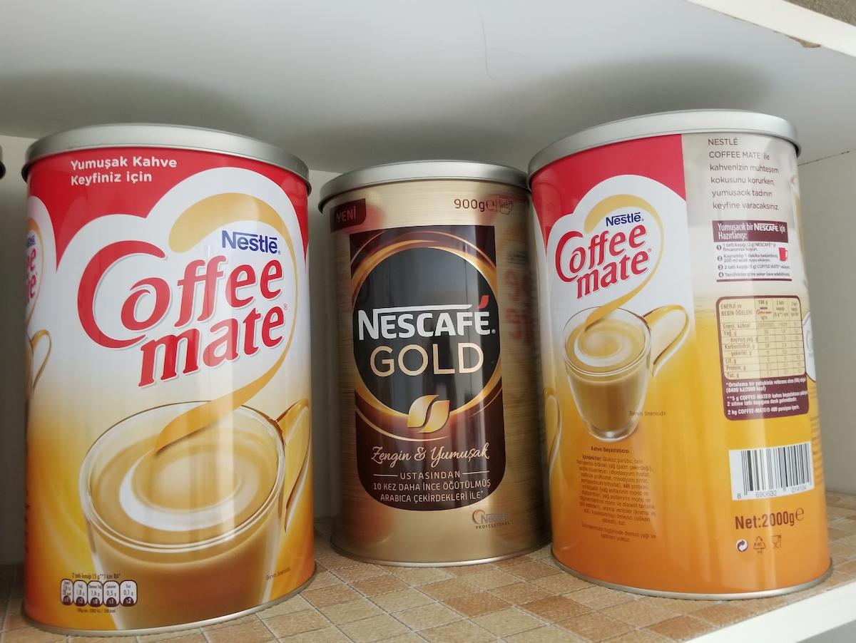 BOŞ NESCAFE GOLD VE COFFEEMATE TENEKE KUTULARI